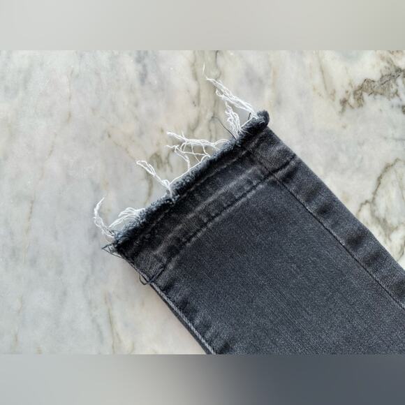 PAIGE Verdugo Womens Ankle Raw Hem Skinny Jeans Size 26 in Grey Washed Denim - Picture 7 of 8